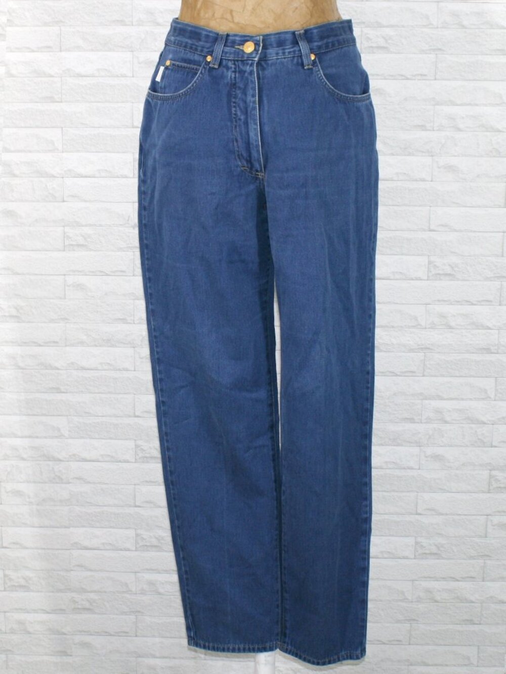 VINTAGE ESCADA LAUREL Denim High Waisted Mom Jeans Classic Straight Leg Blue 42